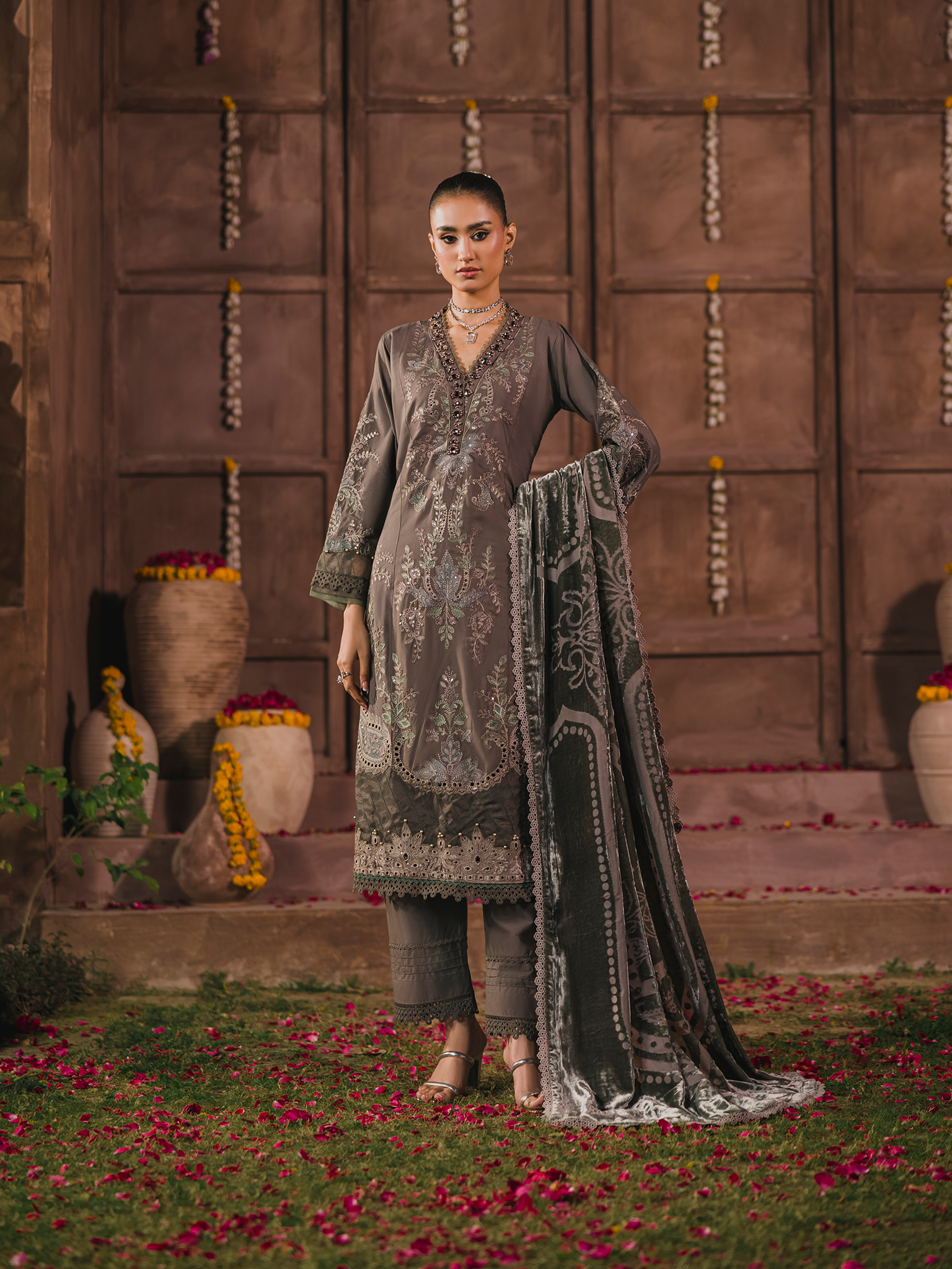 Noor Chiffon Embroidered 3-Piece